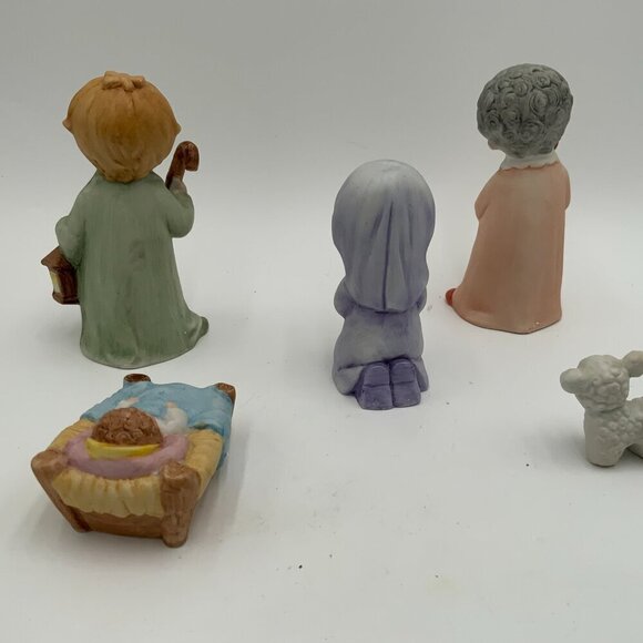 HOMCO Vintage Children Nativity Scene 5 Pieces No 5602 Figurine Set Complete - Picture 5 of 9